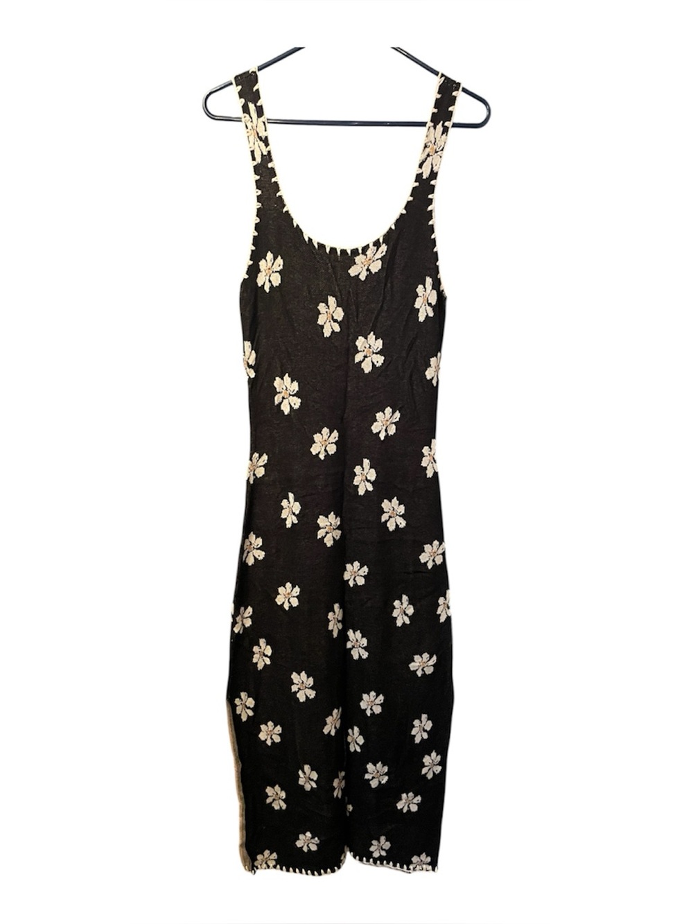 Saltwater luxe Enri Midi Dress Size Large Black & White Daisy